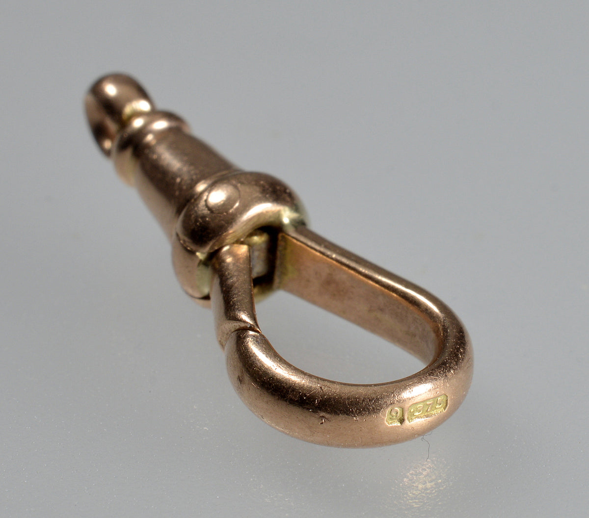 Victorian 9K Gold Large Dog Clip Clasp No Swivel 0415