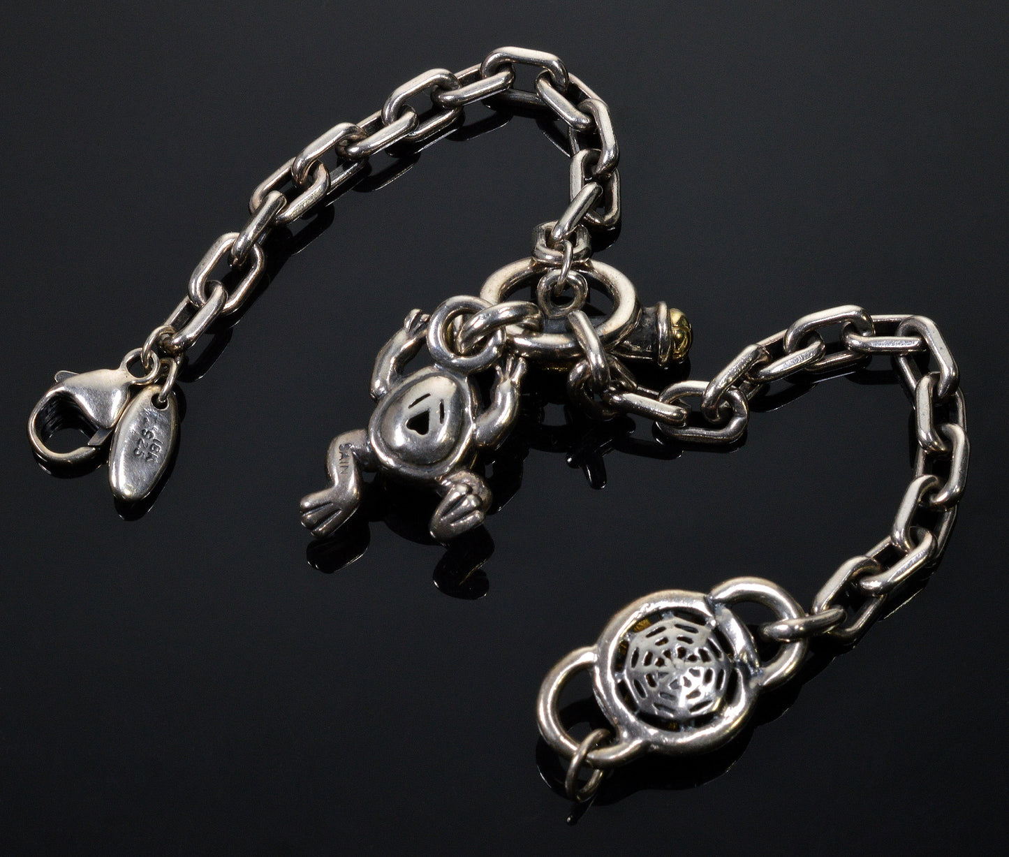 Saint by Sarah Jane 18K Sterling Frog Spider Bracelet