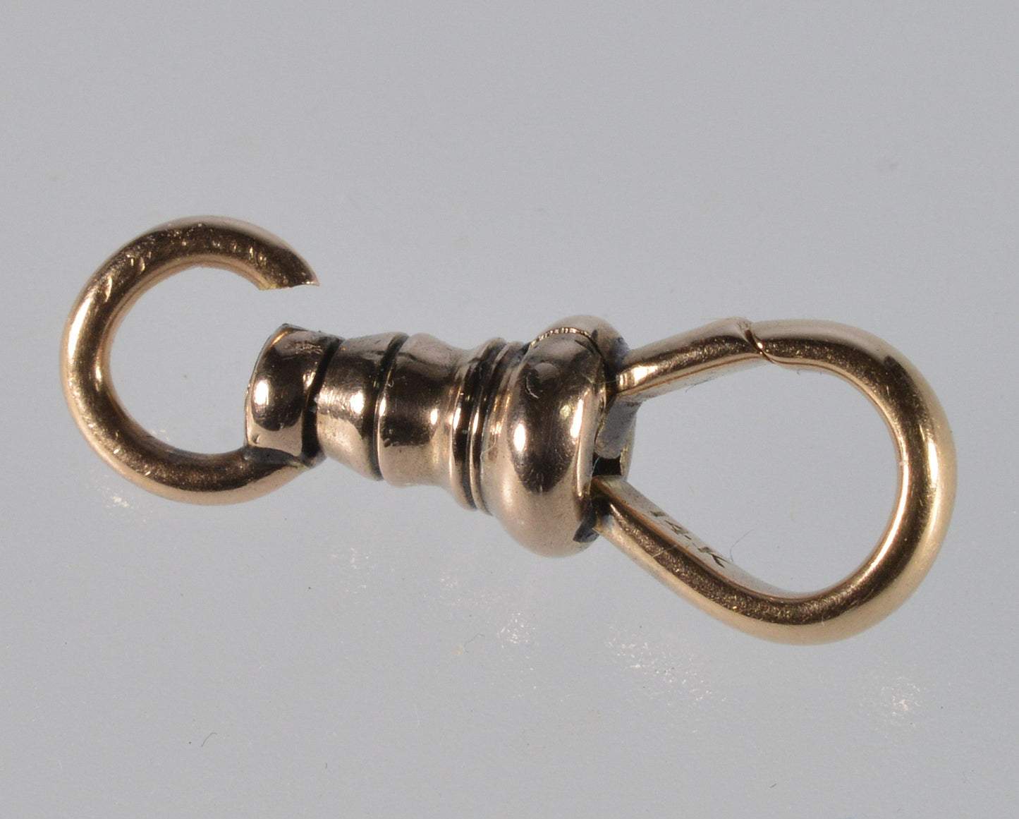 Victorian 14K Gold Dog Clip Clasp For Watch Chain 0388