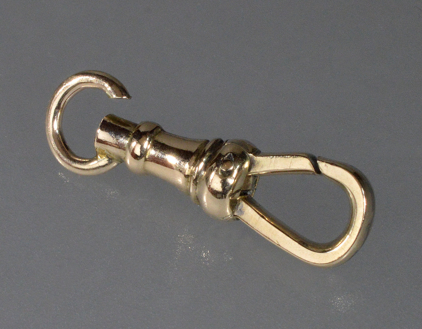 Victorian 10K Gold Extra Large Dog Clip Clasp For Pocket Watch Albert Chain 0380