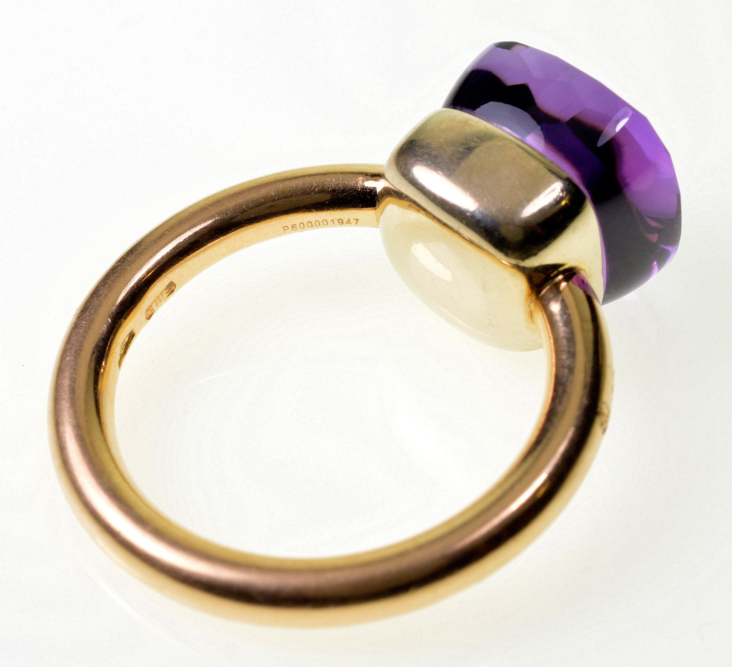 Pomellato Nudo 18K Gold Amethyst Italy Ring Size 6