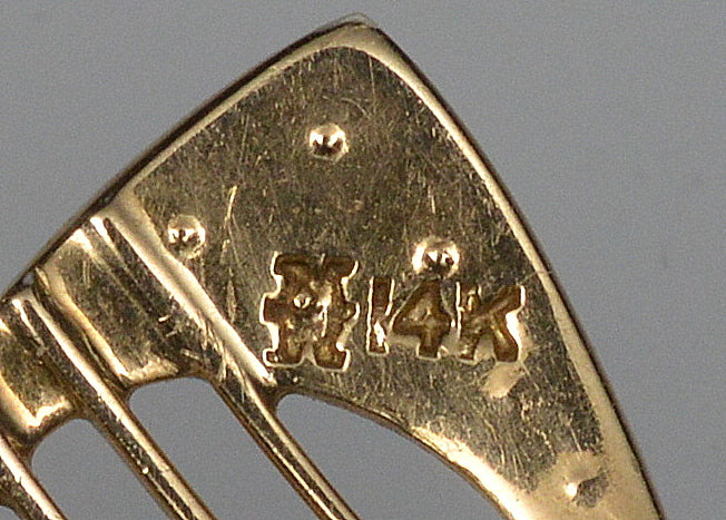 Antique Edwardian 14K Gold Diamond Pearl Pendant C.1900