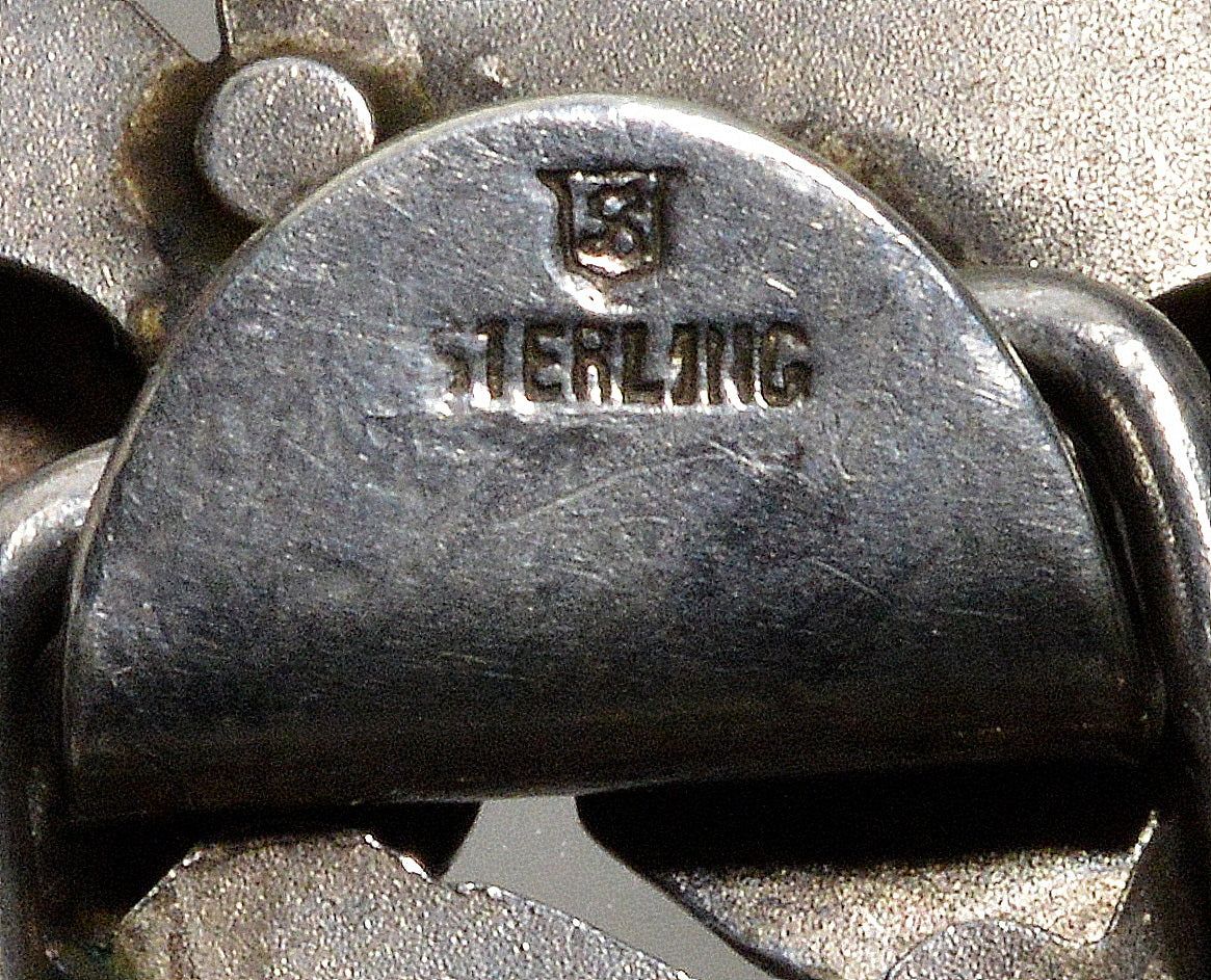 Antique Art Nouveau Simons Bros. Sterling Belt Buckle C.1900