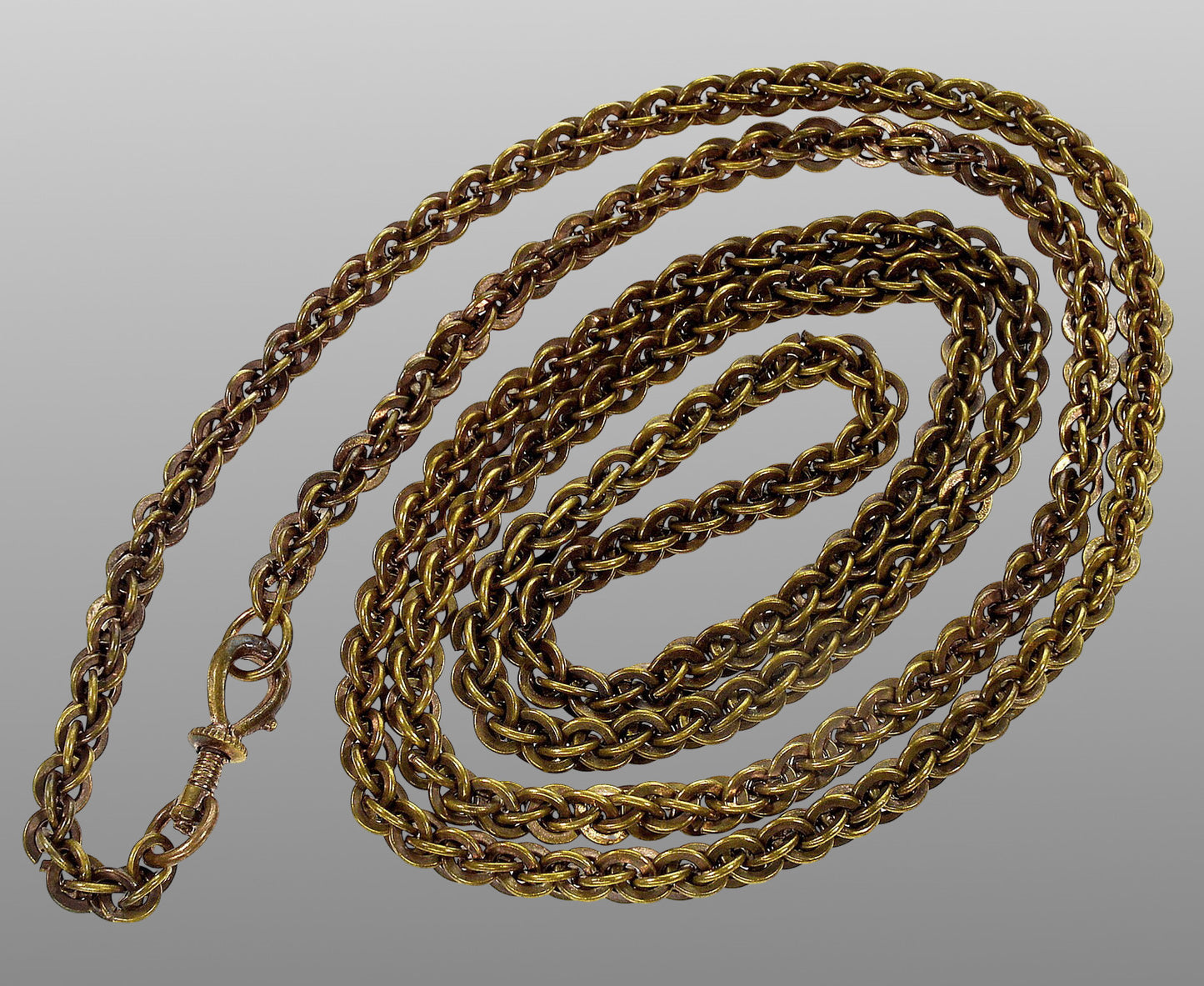Antique Georgian Brass Guard Chain Necklace C.1800