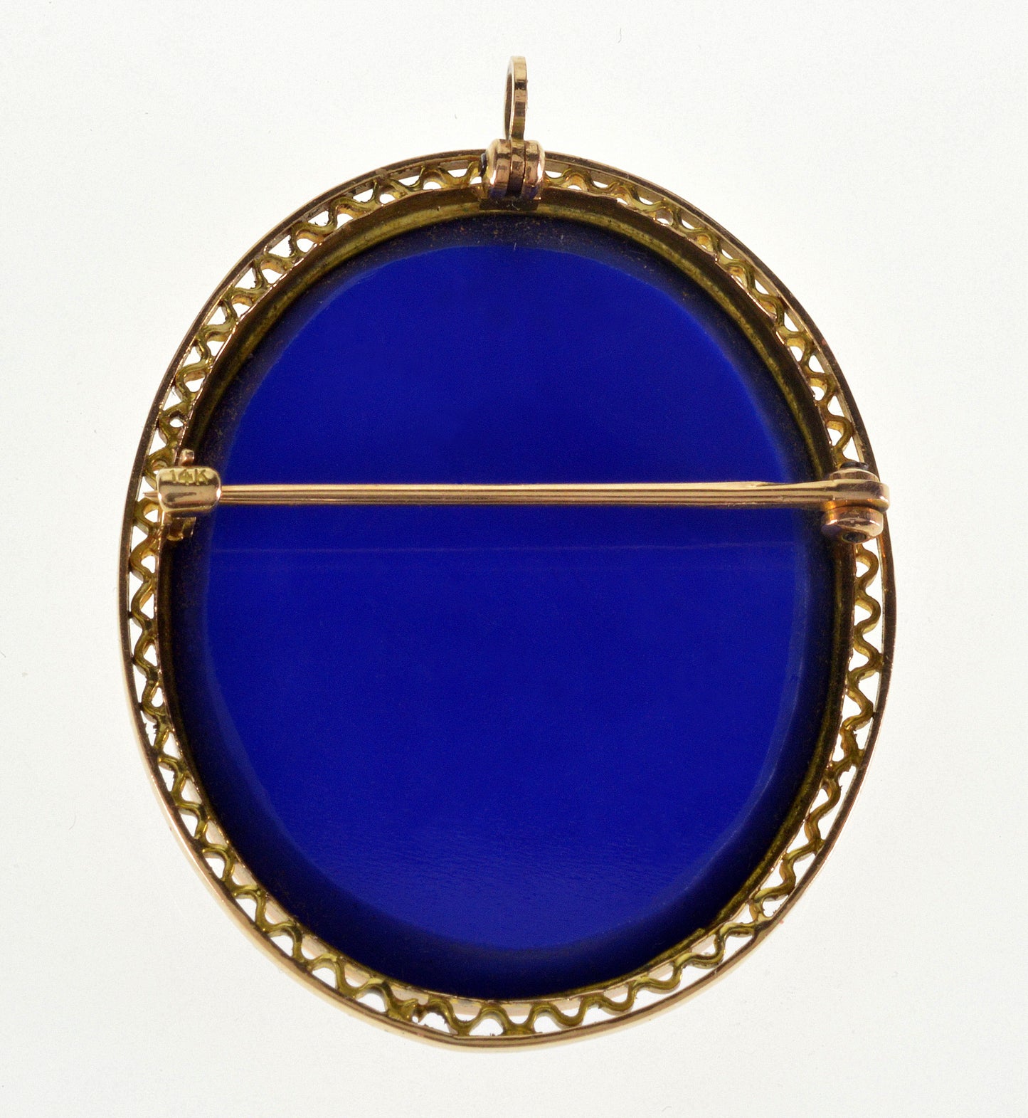 Antique Victorian 14K Gold Micro Mosaic Pendant Brooch The Doves of Pliny Italian Grand Tour C.1900