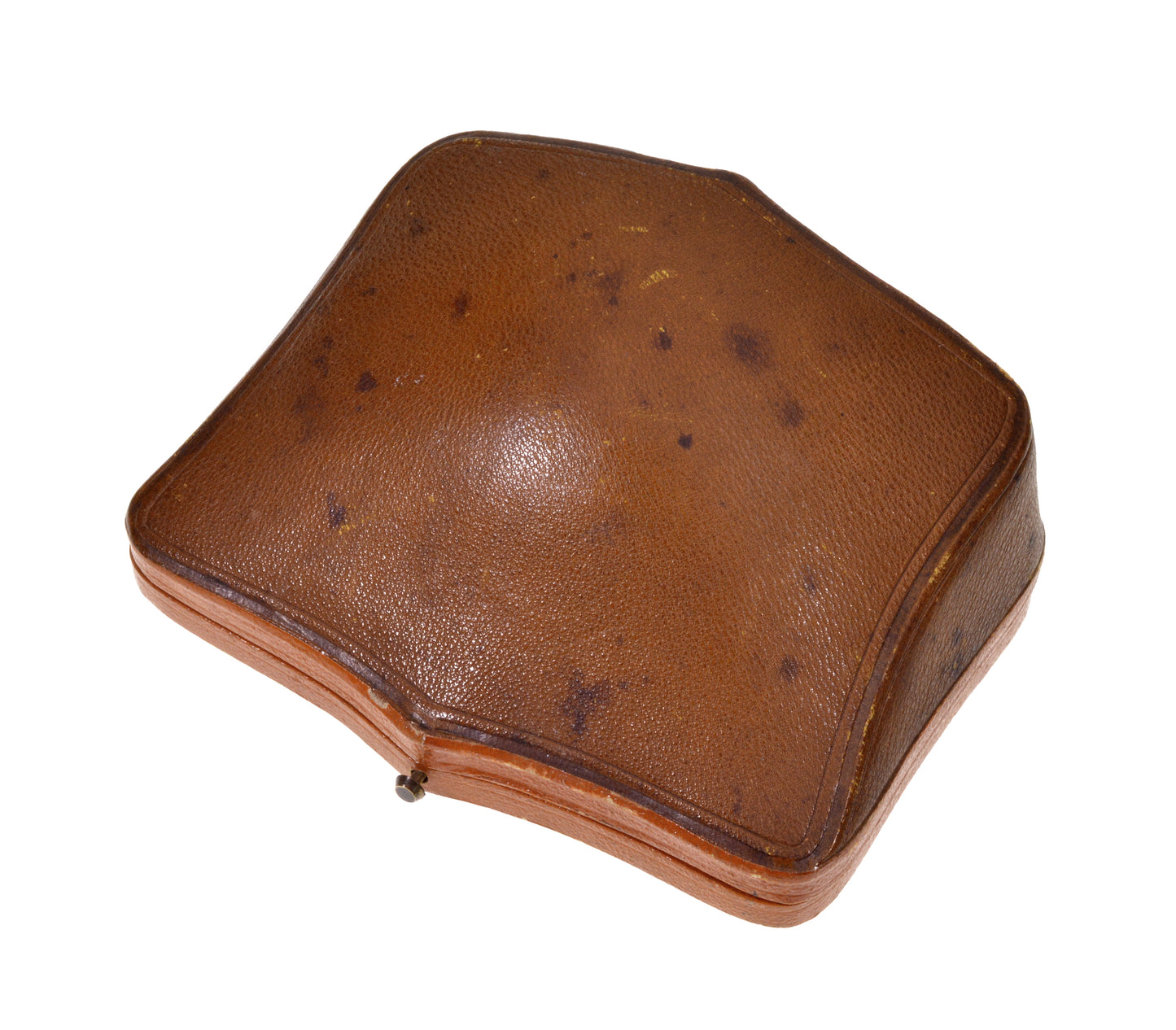 Antique Victorian Pique Cross Earrings Brooch in Original Box Inlaid Gold and Silver C.1860