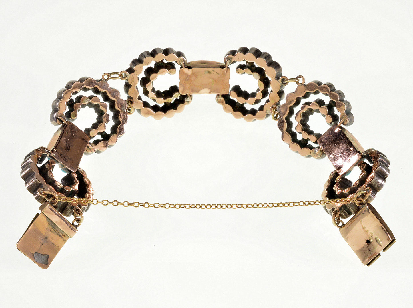 Antique Victorian Turquoise 9K Gold Bracelet C.1860