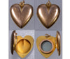Antique Victorian 14K Gold Heart Locket Pendant C.1890 003686