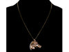 Retro 18K Gold Platinum Diamond Ruby Horse Head Pendant C.1930