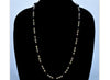 Dressy 14K Gold Pearl Onyx Necklace C.1950
