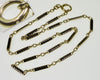 Antique Art Deco 14K Gold Enamel Bar Chain Necklace C.1920