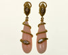 Italian 18K Gold 1.0 CTW Diamonds Coral Snake Earring C.1980