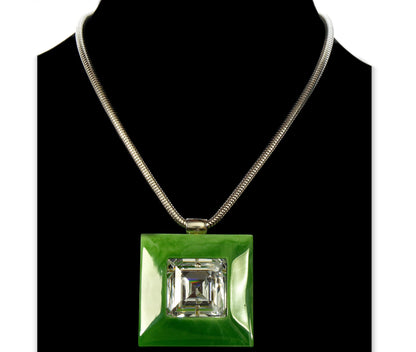 Haute Couture Lanvin Paris Swarovski Crystal Pendant Necklace