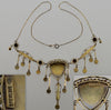 Antique Norwegian Lavender Guilloche Enamel Sterling Necklace C.1920