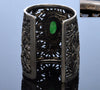 Antique Chinese Jadeite Jade Sterling Dragon Wedding Cuff Bracelet C.1890