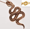 Effy Safary Snake Pendant Necklace 14K Gold Tsavorite Diamonds Enamel