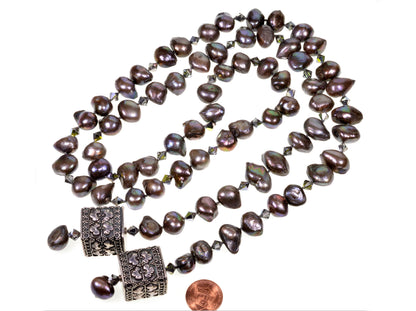 Tahitian Keshi Pearls Sterling Lariat Necklace From Saks 5th Ave