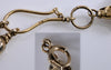 Antique Georgian 14K Gold Boar Head Fobs Snake Watch Chain Necklace C.1820