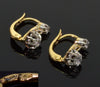 Antique French 18K Gold Platinum 0.4 CTW Diamond Earrings C.1900