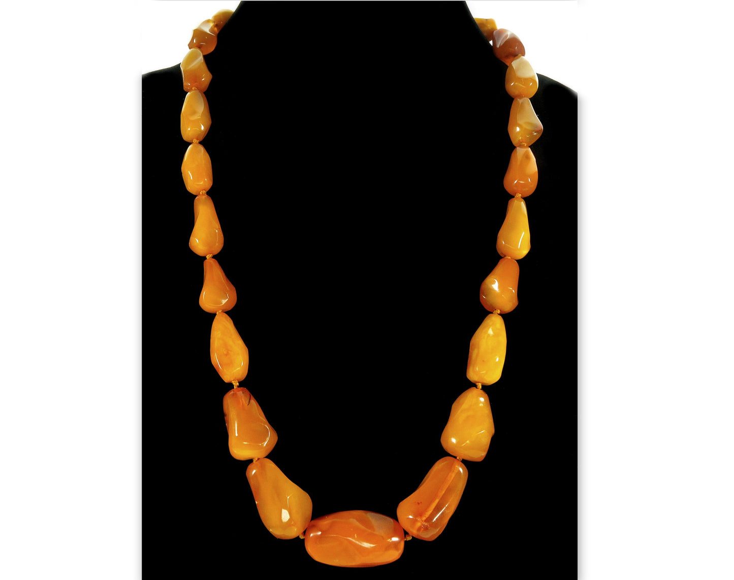 Baltic Butterscotch Egg Yolk Amber Necklace 78.6 G, 26 1/2"