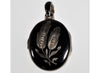 Victorian Enamel Seed Pearl Silver Locket Pendant C.1880