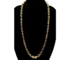 Art Deco 14K Gold Smoky Quartz Fancy Shape Bead Necklace 34" C.1920