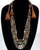 Oversized Designer Signed Pearl Wood Necklace From Saks 5th Ave