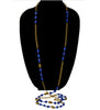 Rare Miriam Haskell by Peter Raines Necklace Flapper Art Glass Brass 71”