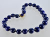 Antique Art Deco 18K Gold Large Lapis Lazuli Bead Necklace C.1920