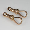 Victorian 9K Gold Set of 2 Large Dog Clip Clasps No Swivel 0412