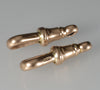 Victorian 9K Gold Set of 2 Large Dog Clip Clasps No Swivel 0412
