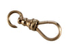 Victorian 10K Gold Large Dog Clip Clasp For Pocket Watch Albert Chain 0355