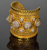 Vintage Deanna Hamro Etruscan Revival Cuff Bracelet Swarovski Crystals