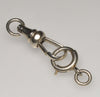 Victorian 10K White Gold Swivel Dog Clip And Bolt Clasp Set For Pocket Watch Albert Chain 0401