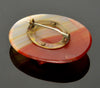 Antique Victorian Scottish Agate Buckle Brooch Pin C.1860