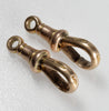 Victorian 9K Gold Set of 2 Large Dog Clip Clasps No Swivel 0413