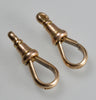 Victorian 9K Gold Set of 2 Large Dog Clip Clasps No Swivel 0413