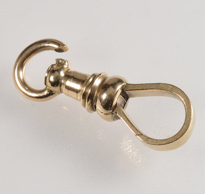 Victorian 10K Gold Large Dog Clip Clasp For Albert Chain 0402
