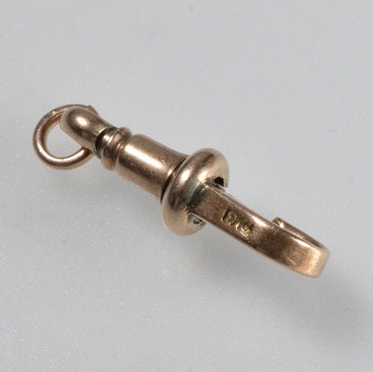 Victorian 9K Gold Large Dog Clip Clasp No Swivel 0414