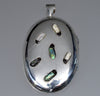 Sterling Shibayama Insect Inlay Japanese Designer Pendant Locket
