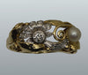 Antique Art Nouveau 14K Gold Platinum Diamond Pearl Ring
German Jugendstil W. Kölsch c.1900