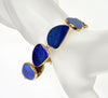Australian Black Opal 14K Gold Bracelet C.1950 Size 7 3/8