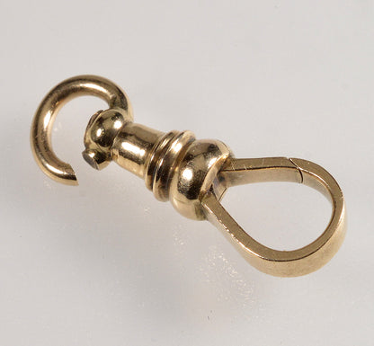 Victorian 10K Gold Large Dog Clip Clasp For Albert Chain 0402