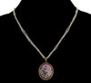Antique Georgian 18K Gold Grisaille Enamel Pearl Mourning Pendant C.1790