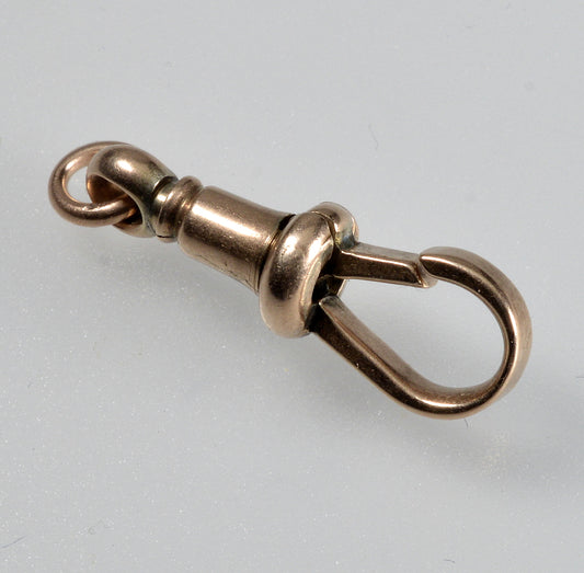 Victorian 9K Gold Large Dog Clip Clasp No Swivel 0414