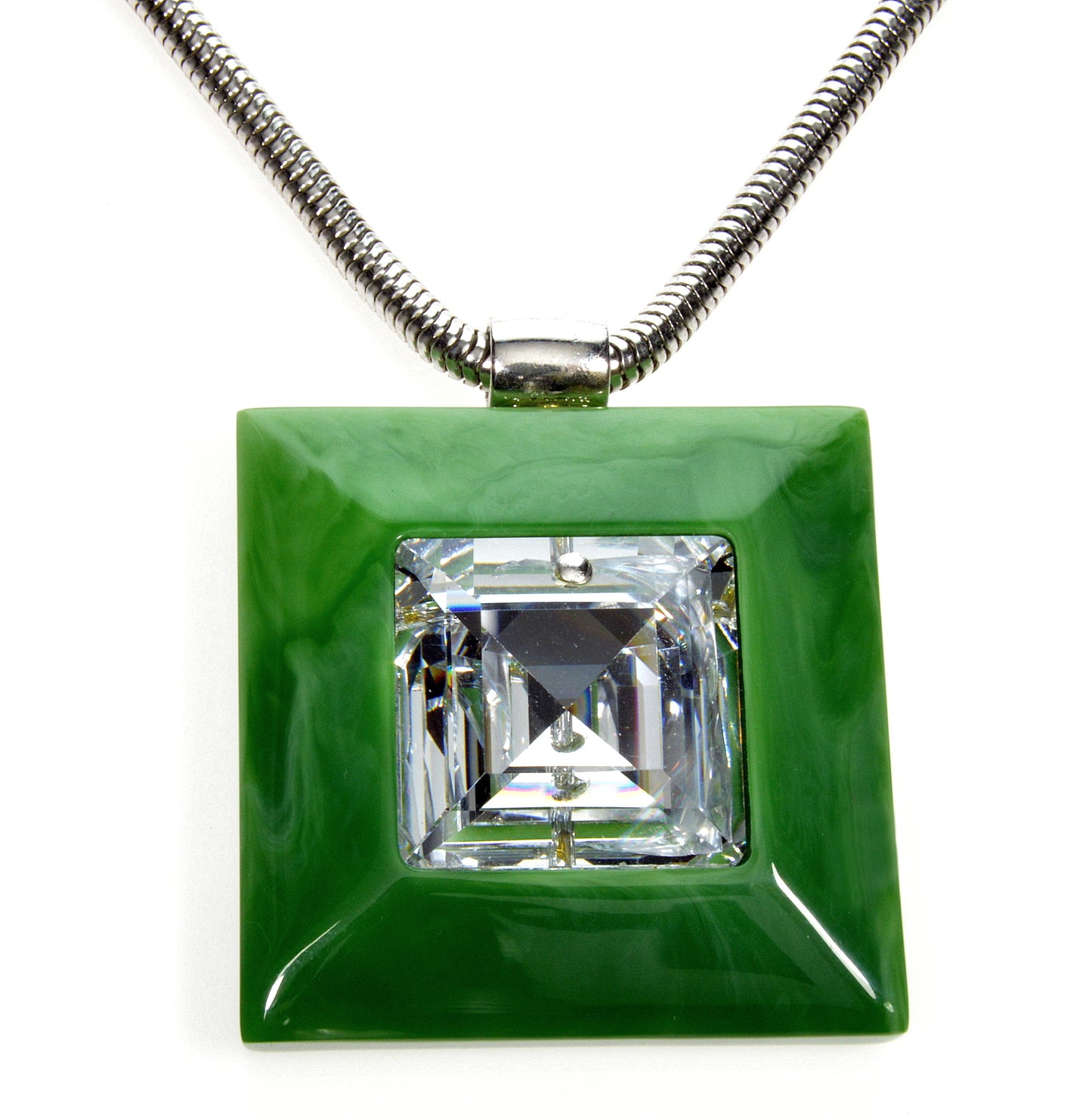 Haute Couture Lanvin Paris Swarovski Crystal Pendant Necklace