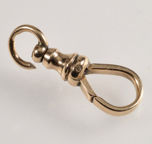 Victorian 10K Gold Dog Clip Clasp With Swivel For Albert Chain 0403