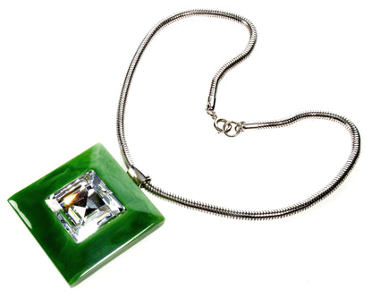 Haute Couture Lanvin Paris Swarovski Crystal Pendant Necklace