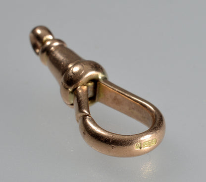 Victorian 9K Gold Large Dog Clip Clasp No Swivel 0415