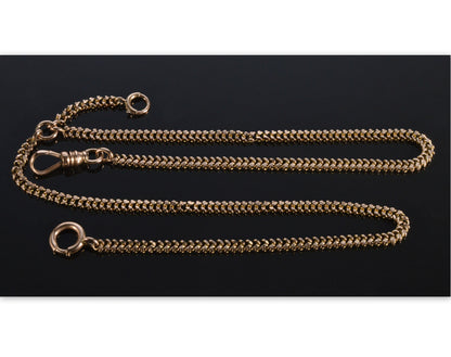 Antique Victorian 10K Gold Fancy Watch Chain Necklace C.1890 003876